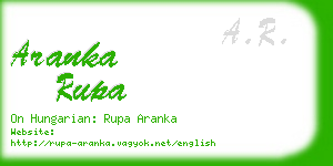 aranka rupa business card